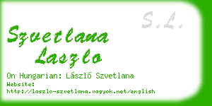 szvetlana laszlo business card
